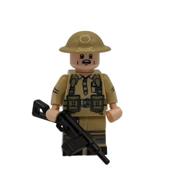 WW2 British Army Sub-machine Gunner Brick Minifigure