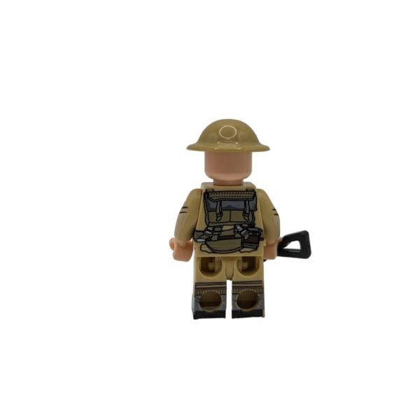 WW2 British Army Sub-machine Gunner Brick Minifigure rear view