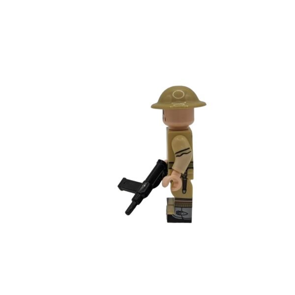 WW2 British Army Sub-machine Gunner Brick Minifigure side view