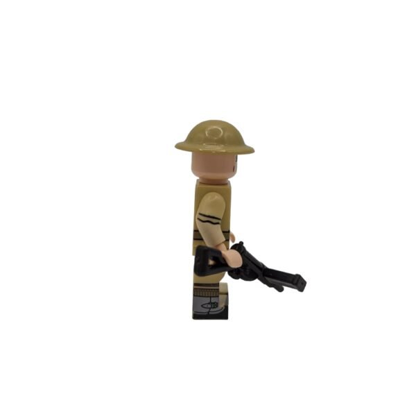WW2 British Army Sub-machine Gunner Brick Minifigure side view