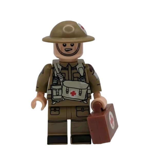 WW2 British Army Medic Brick Minifigure Brick Minifigure