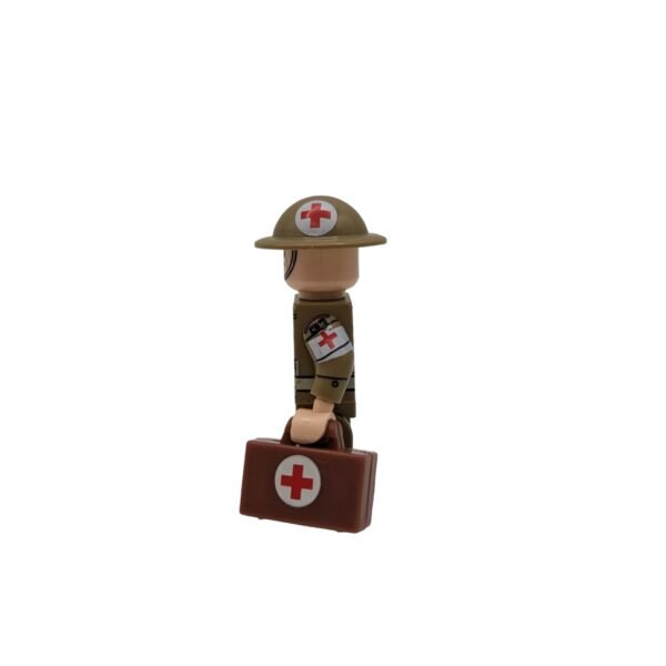 WW2 British Army Medic Brick Minifigure Brick Minifigure side view