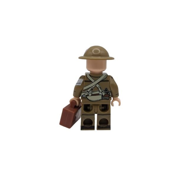 WW2 British Army Medic Brick Minifigure Brick Minifigure rear view