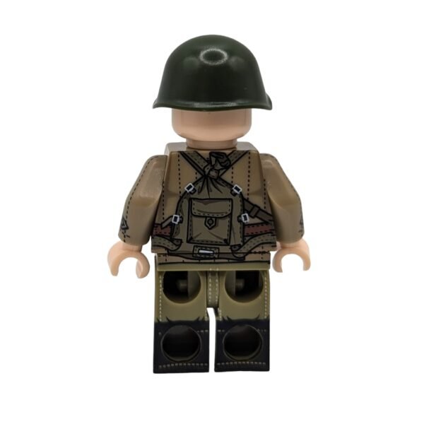 Soviet Red-Army Infantry Sub-machine gunner Brick Minifigure rear view