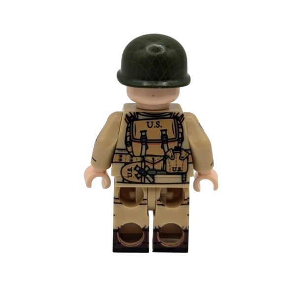 US Airborne Division Sergeant Soldier Brick Minifigure rear view