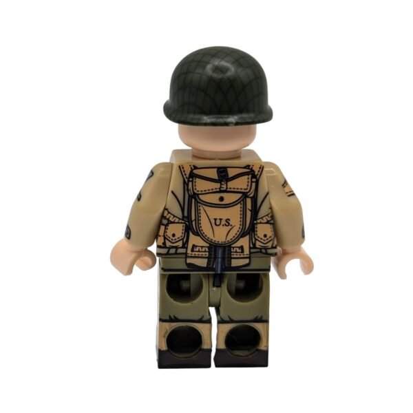 US Infantry battalion Private Variant 2 Brick Minifigure rear view