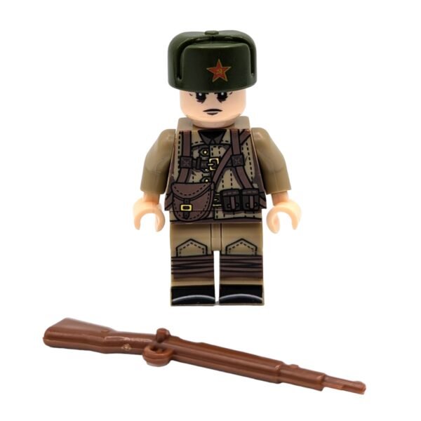 Soviet Red Army Infantryman Brick Minifigure with rifle