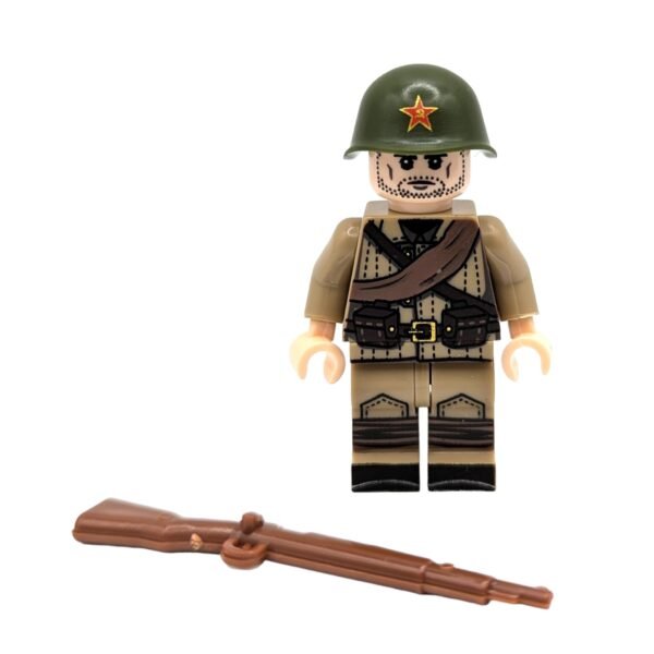 Soviet Red Army Infantryman Brick Minifigure with rifle