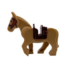 Tan Horse with Moveable Legs and Light Brown Bridle