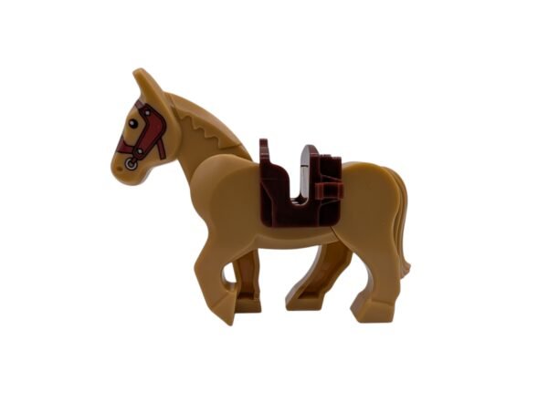 Tan Horse with Moveable Legs and Light Brown Bridle