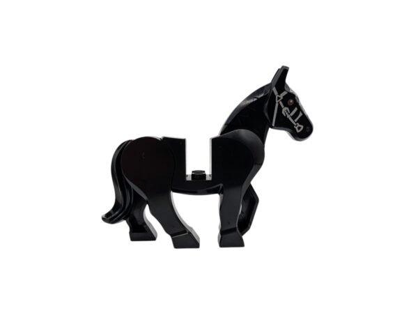 Black Horse with Moveable Legs and Shaffron