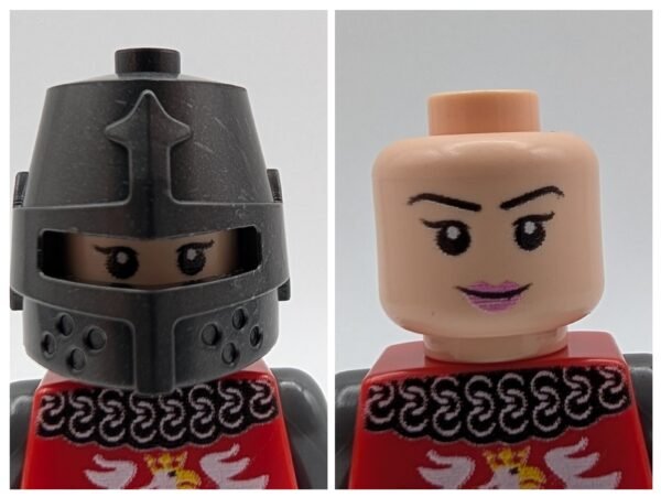 Red crest lynx minifigure collage