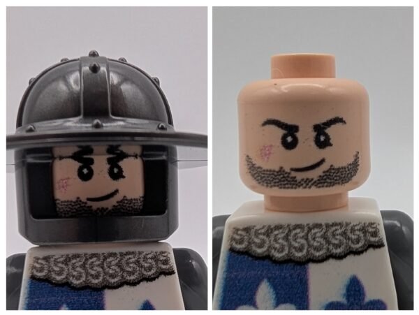 Medieval Knight Blue White Fleur de Lys