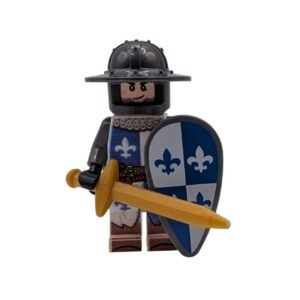 Medieval Knight Blue White Fleur de Lys