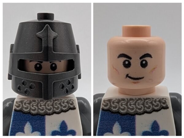 Medieval Knight Blue White Fleur de Lys