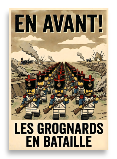 Les Grognards en Bataille Print Poster